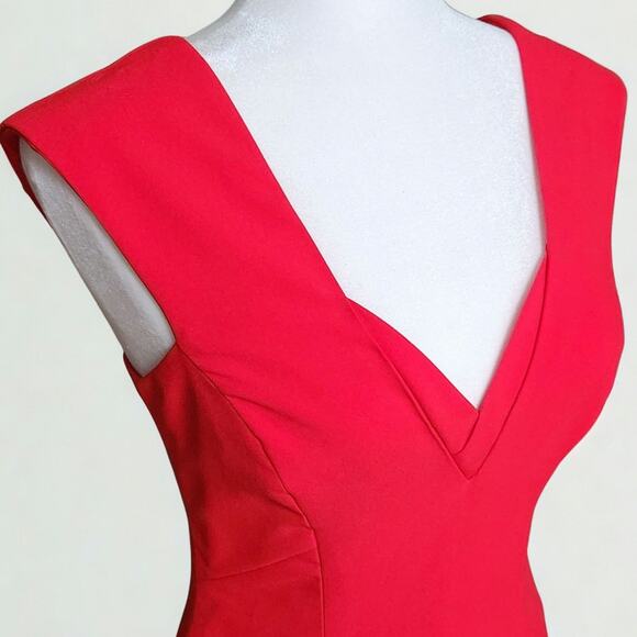 Jay Godfrey Red Cutout Back Sleeveless Mermaid Gown Women’s Size 2 Formal Dress - Picture 5 of 9